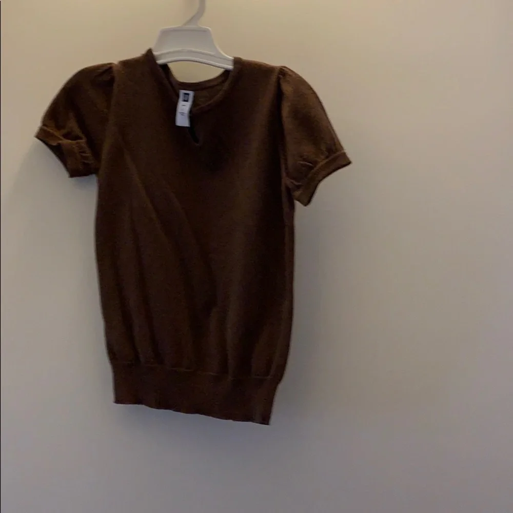 Gap Kids Brown‎ Short Sleeve Banded Top Size L